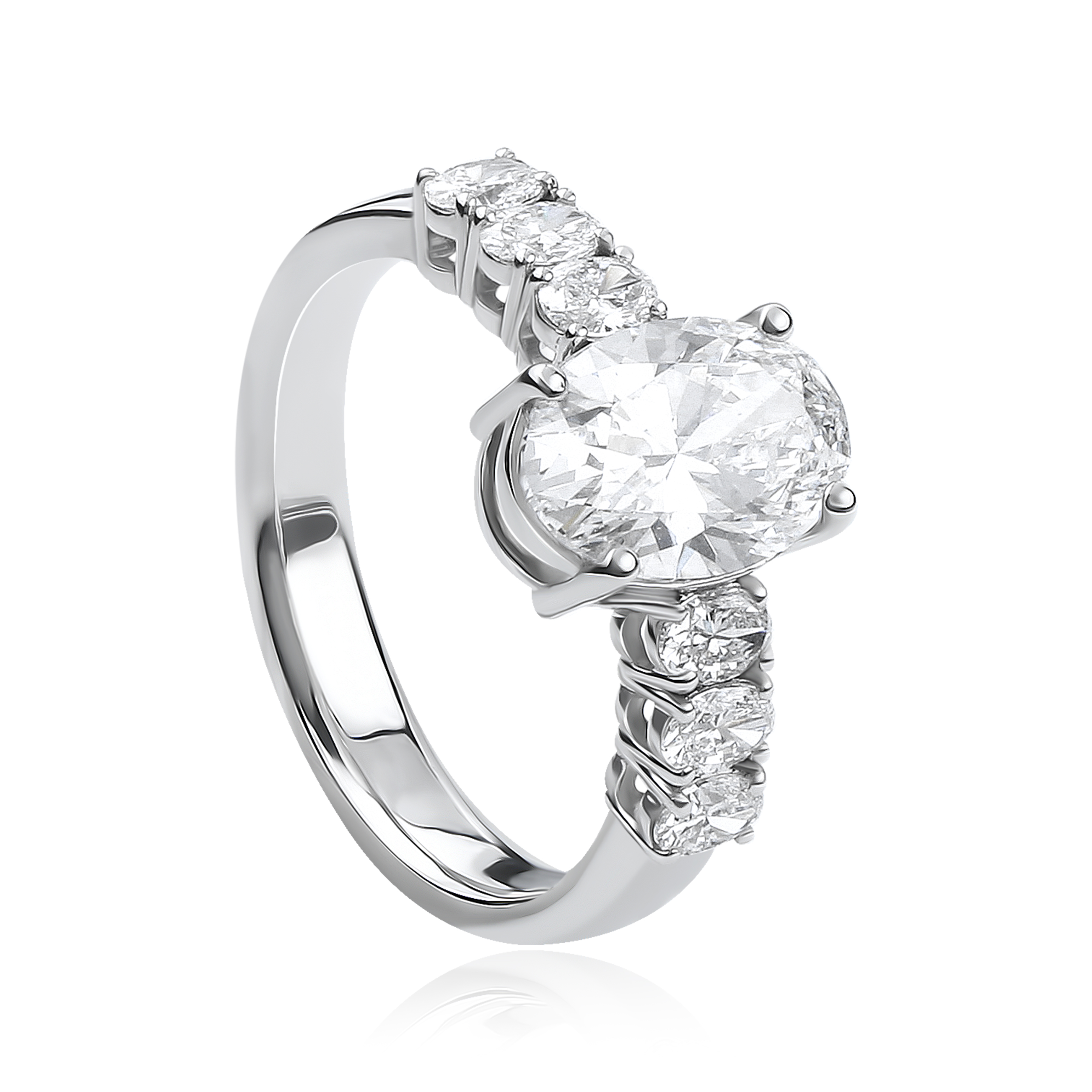 2.63ct Oval Lab Diamond Ring
