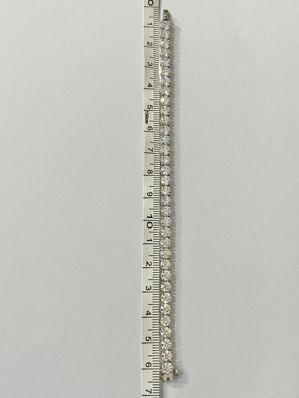 10.75ct Round Brilliant Lab Diamond Tennis Bracelet